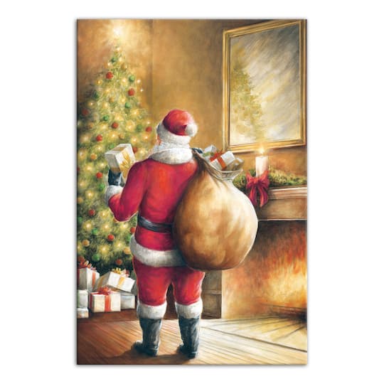 Santa Toy Sack Scene Canvas Wall Art Michaels